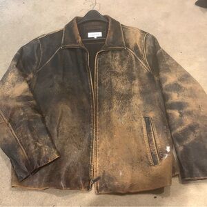 Calvin Klein Brown Lightweight Leather Jacket